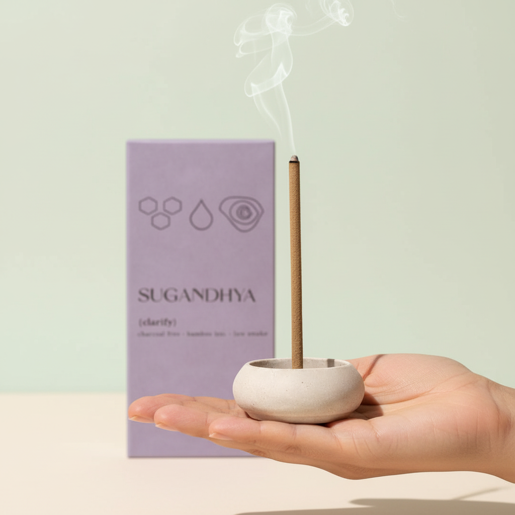 Lily incense sticks + Free ceramic Stand