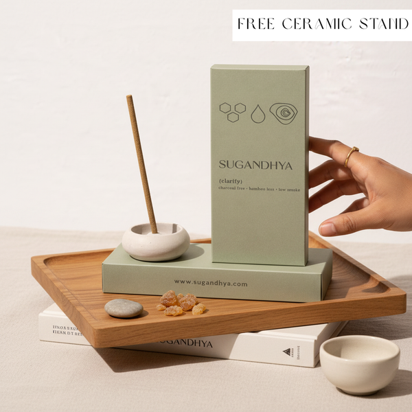 Guggul Incense Sticks + Free ceramic Stand