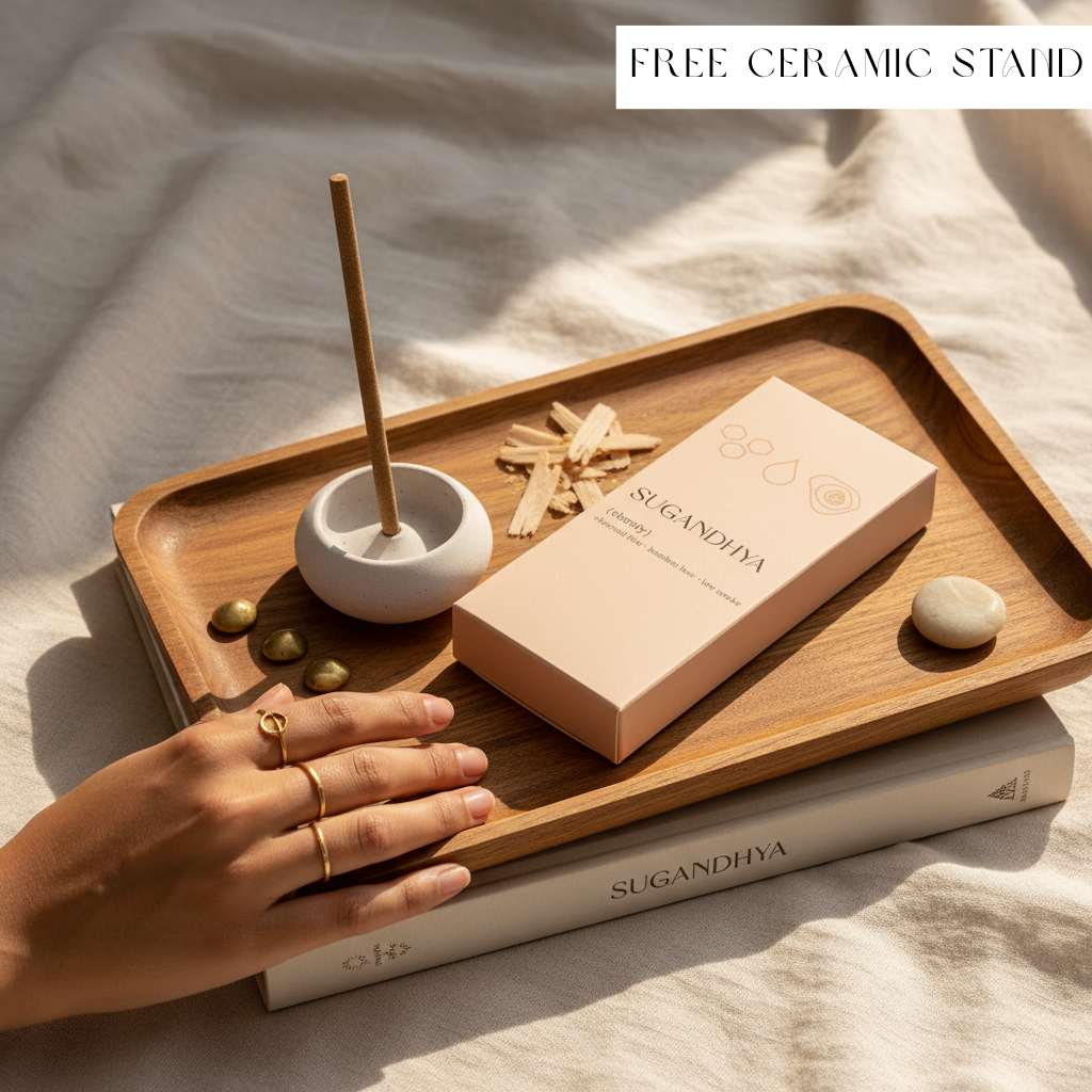 Sandalwood Incense Sticks + Free ceramic Stand
