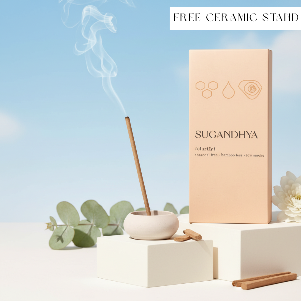 Mogra incense sticks + Free ceramic Stand