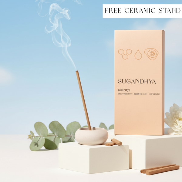 Mogra incense sticks + Free ceramic Stand