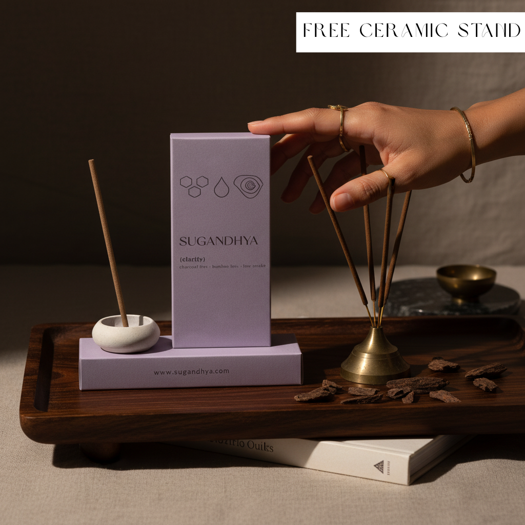 Oudh Incense Sticks + Free ceramic Stand