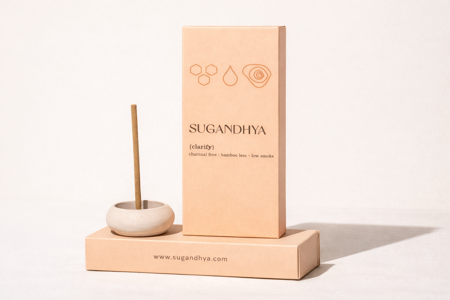Mogra incense sticks + Free ceramic Stand