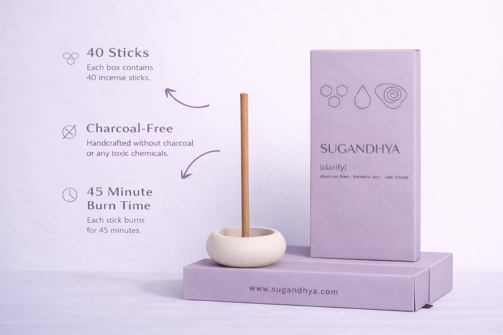 Oudh Incense Sticks + Free ceramic Stand