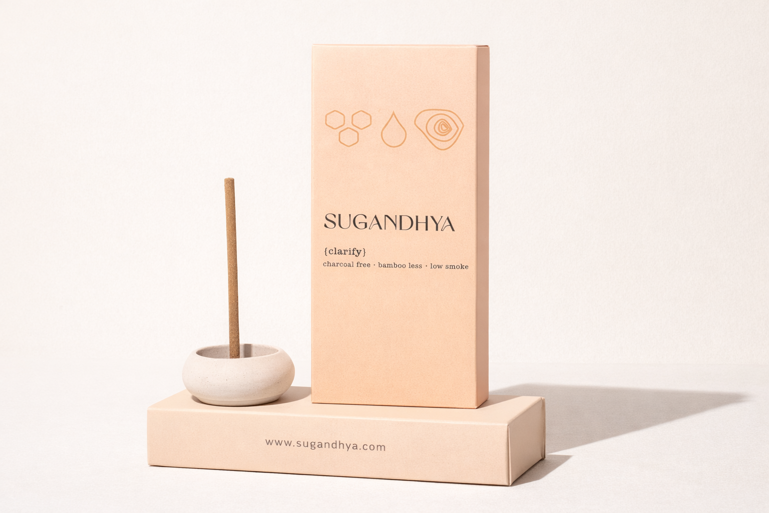 Sandalwood Incense Sticks + Free ceramic Stand