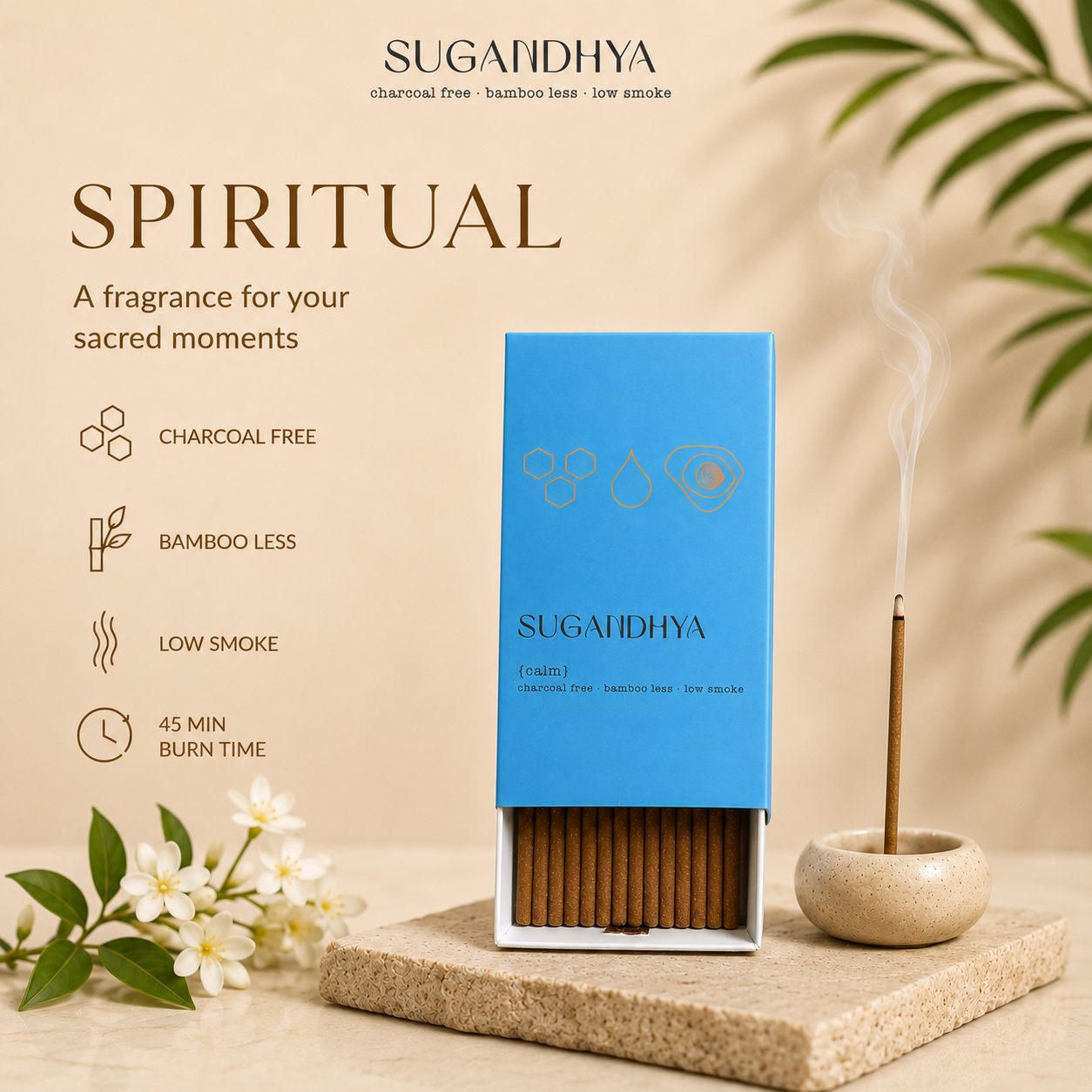 Spiritual incense sticks + Free ceramic Stand