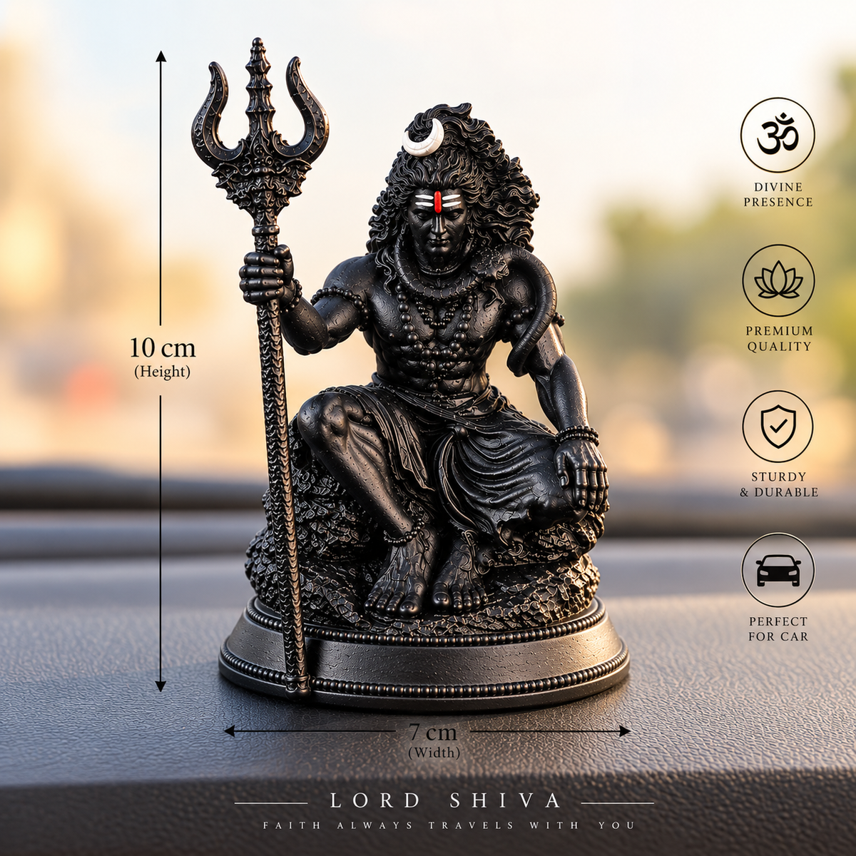 Mahakal Car Dashboard Idol