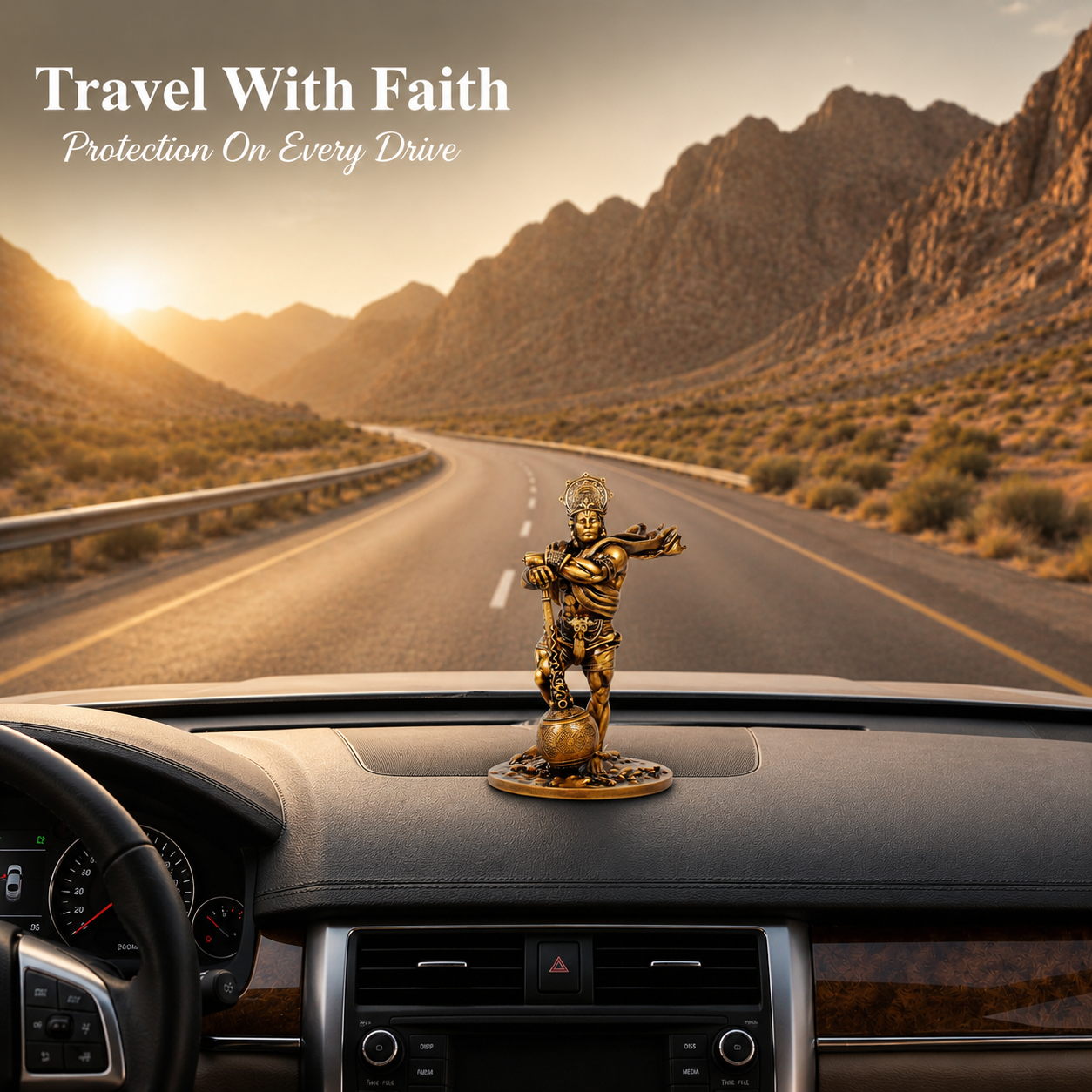 Lord Hanuman Standing Idol for Car Dashboard