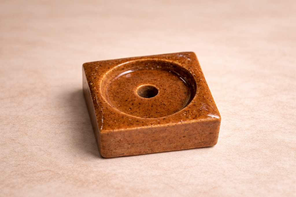 Ceramic Incense Holder – Minimal Square Stand