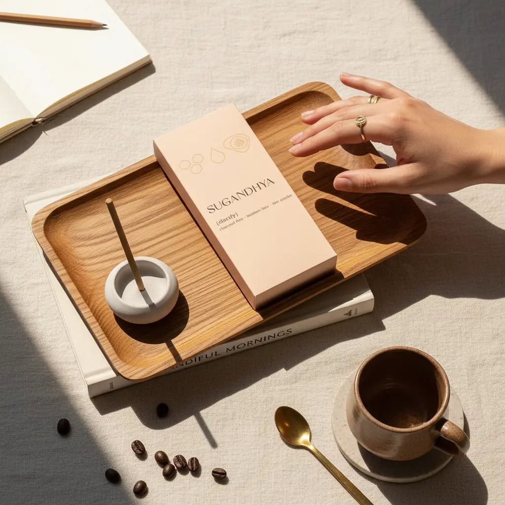 Coffee Incense Sticks + Free ceramic Stand