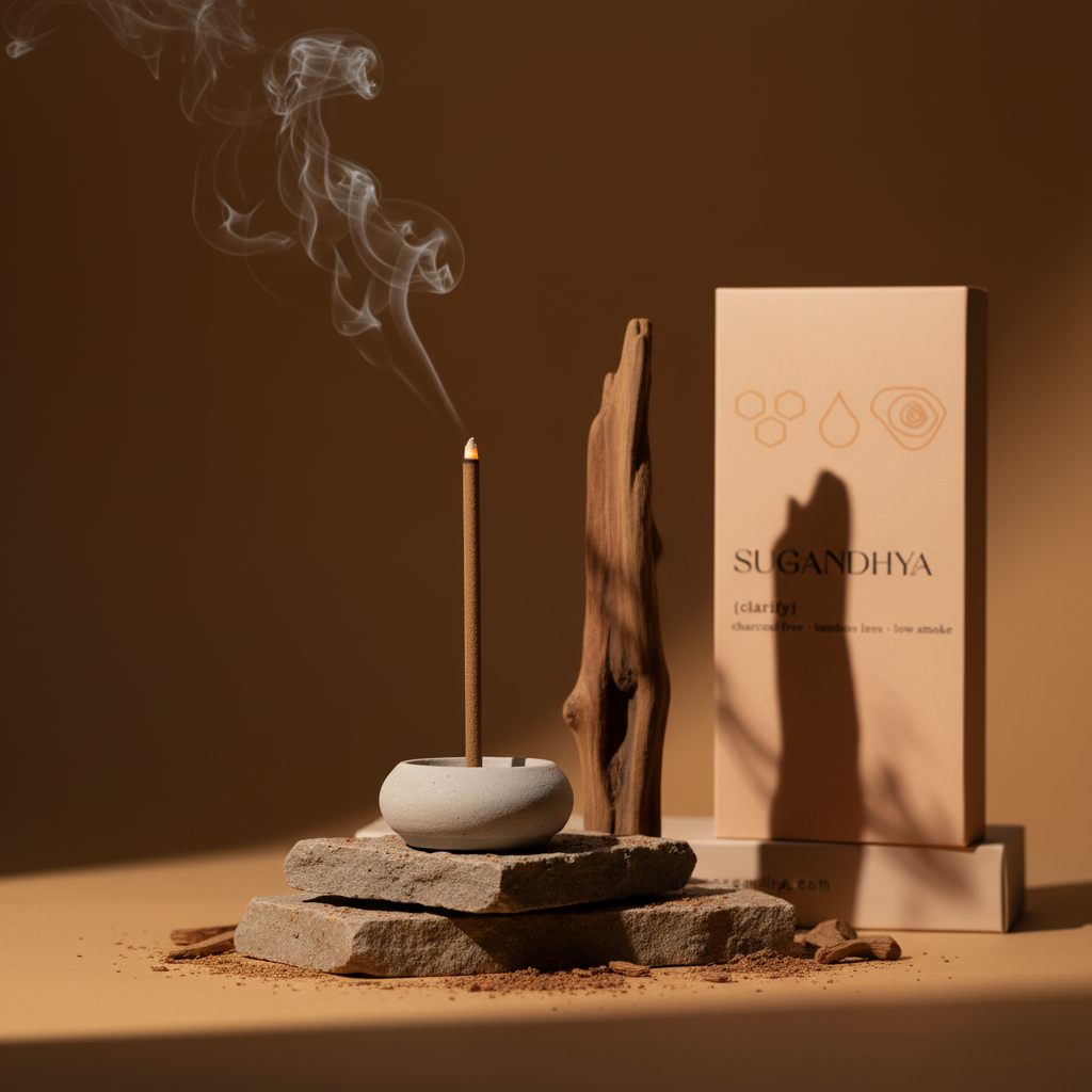 Sandalwood Incense Sticks + Free ceramic Stand