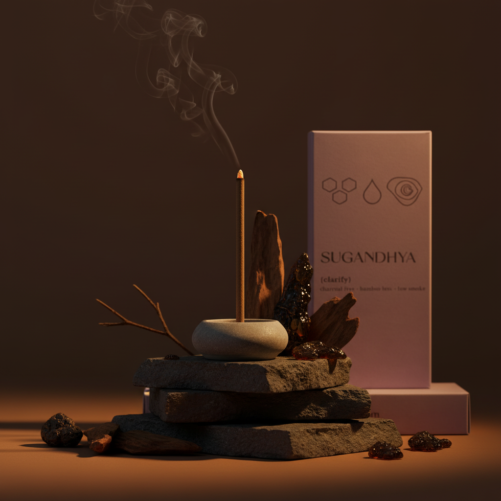 Oudh Incense Sticks + Free ceramic Stand