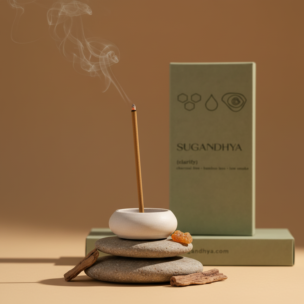 Guggul Incense Sticks + Free ceramic Stand