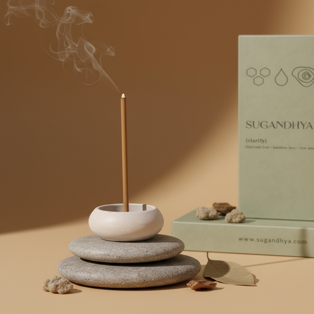 Guggul Incense Sticks + Free ceramic Stand