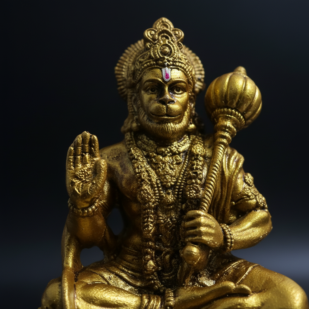 Lord Hanuman Sitting Idol for Car Dashboard