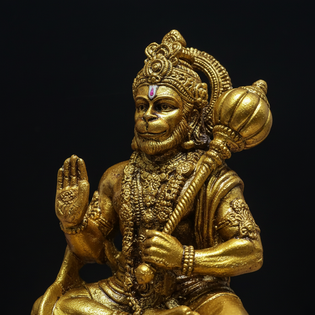 Lord Hanuman Sitting Idol for Car Dashboard