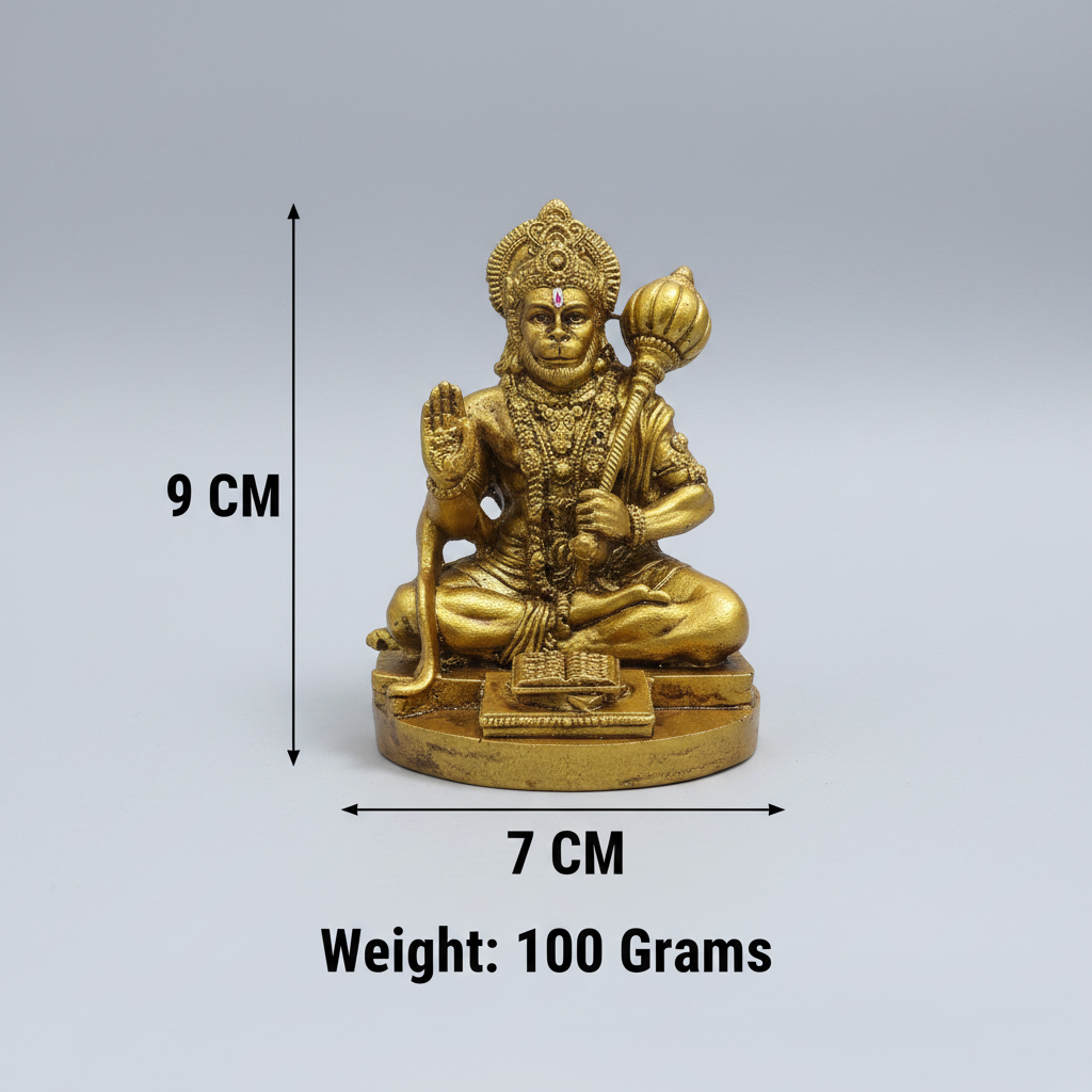 Lord Hanuman Sitting Idol for Car Dashboard